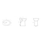 Bidet  comfort Alice Ceramica disabili e terza etÃ  chiuso ceramica bianca