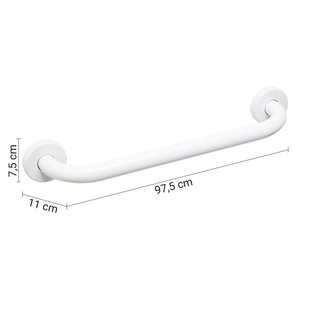 Maniglione orizzontale e verticale da 90 cm modello Fortis di Gedy - Bianco