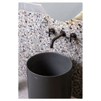 Lavandino da appoggio/sospeso cm Ã¸37x46h serie Core di Ceramica Galassia -  Nero Matt