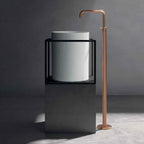 Lavandino da appoggio/sospeso cm Ã¸37x46h serie Core di Ceramica Galassia -  Bianco lucido