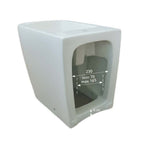 Coppia di sanitari filomuro 52x36 cm serie Bianca di Hatria con sedile soft-close