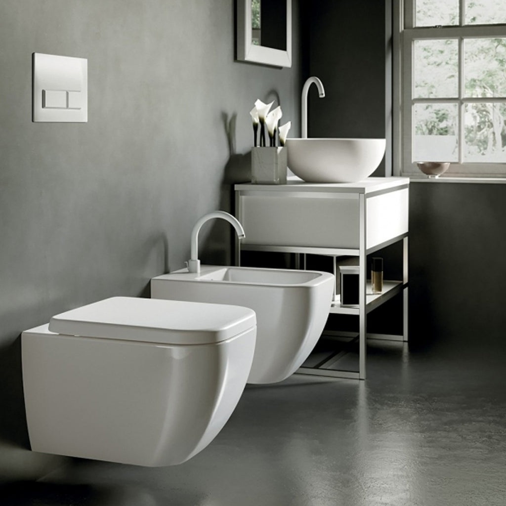 Vaso sospeso 52x36 cm serie Bianca di Hatria con sedile soft close