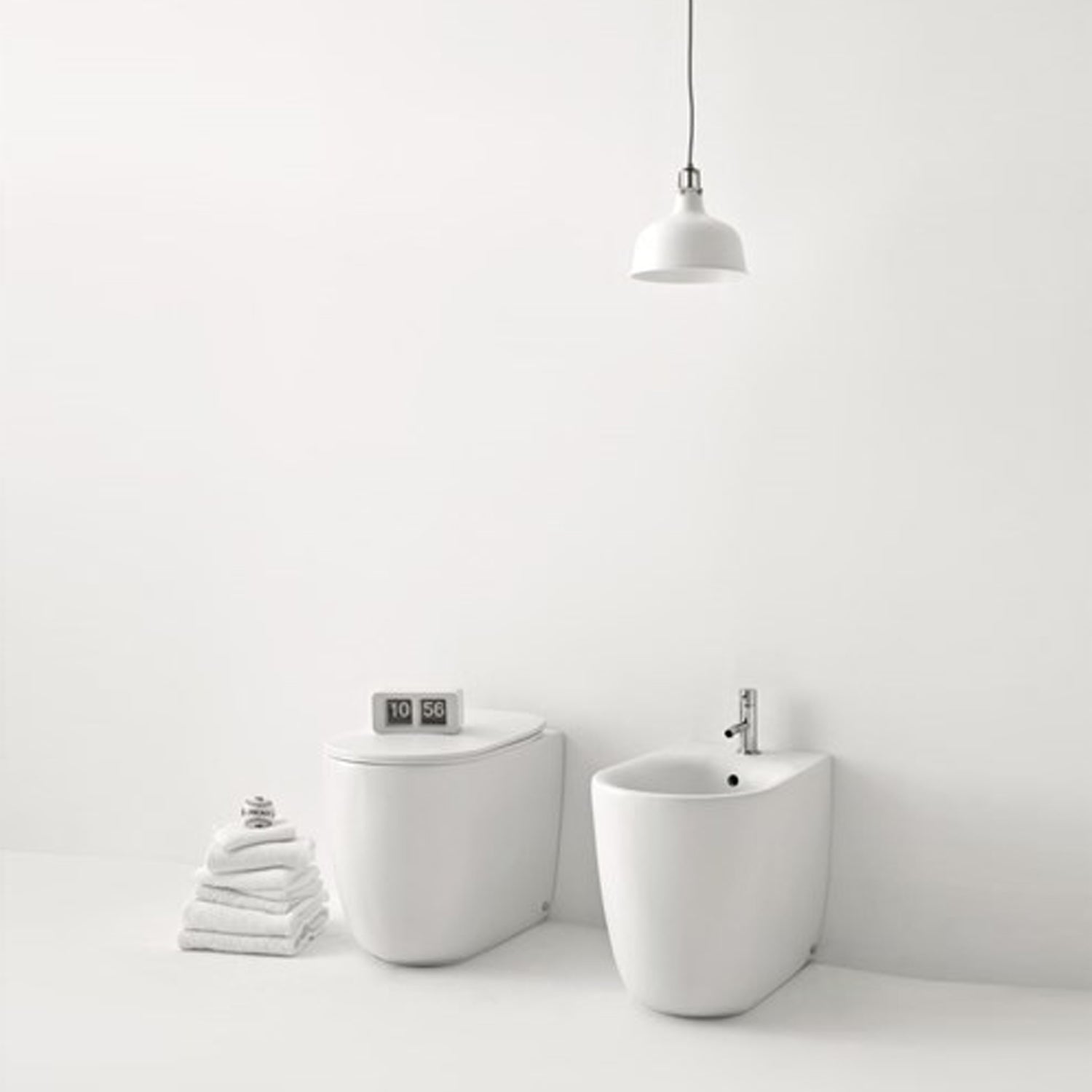 Sanitari filomuro 55x35 cm collezione Nolita Kerasan con sedile soft close