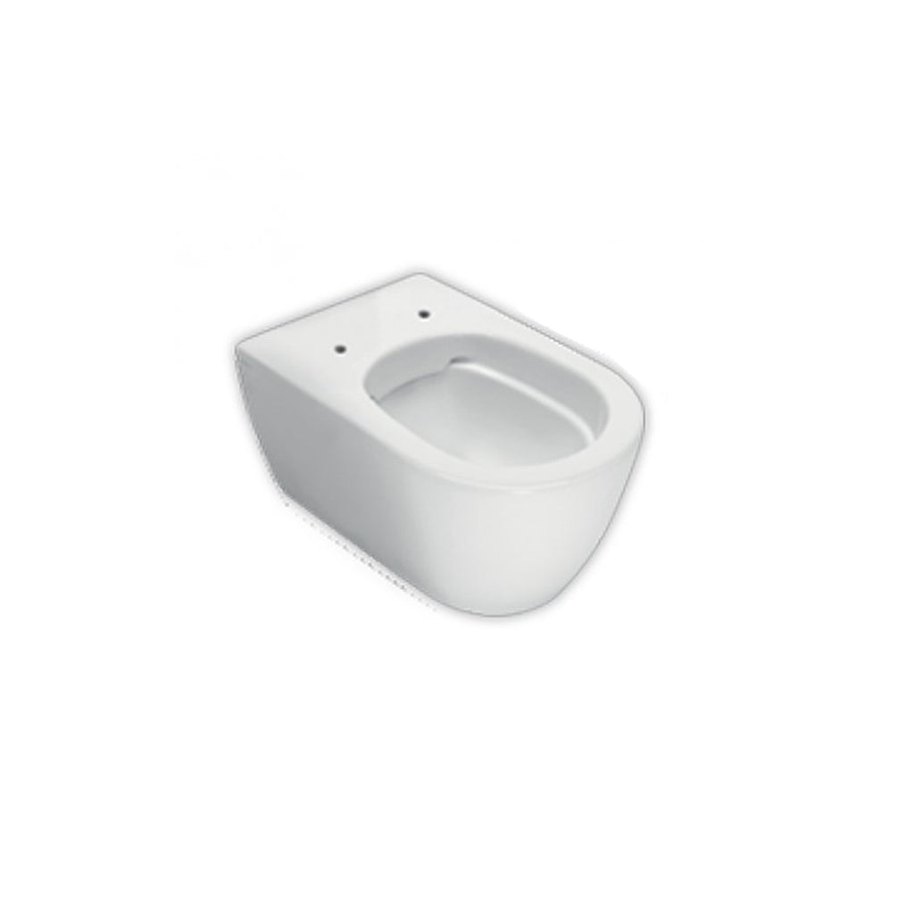 Wc sospeso senza brida 54x35 cm serie fusion di Hatria con sedile soft close