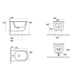 Bidet Sospeso 54x35 cm collezione Tribeca Kerasan