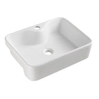 Lavabo in ceramica semincasso senza troppo pieno BathCore - 48x37 cm