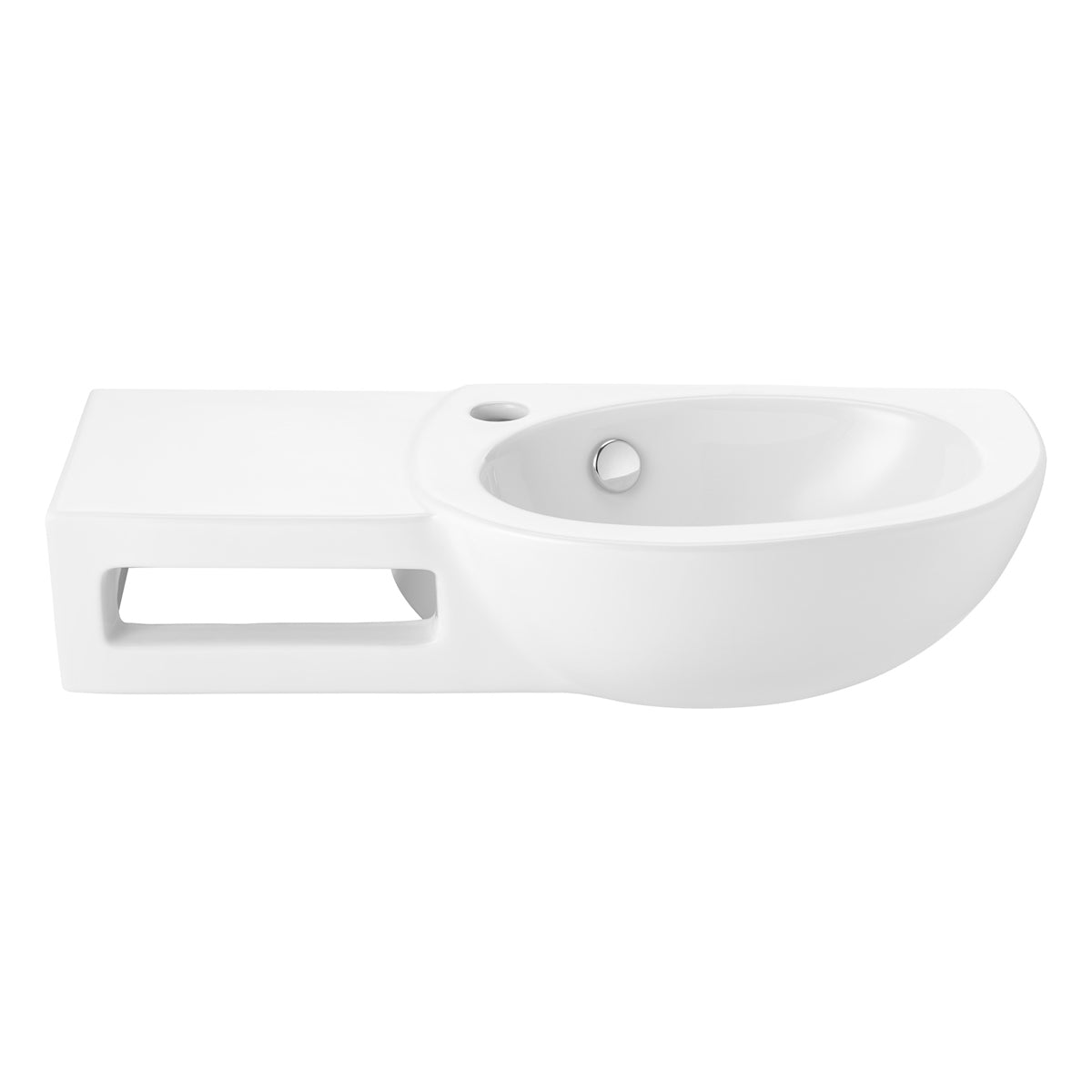 Lavabo a parete BathCore in ceramica bianca - 63x28
