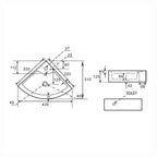 Lavabo ad angolo BathCore in ceramica - 43