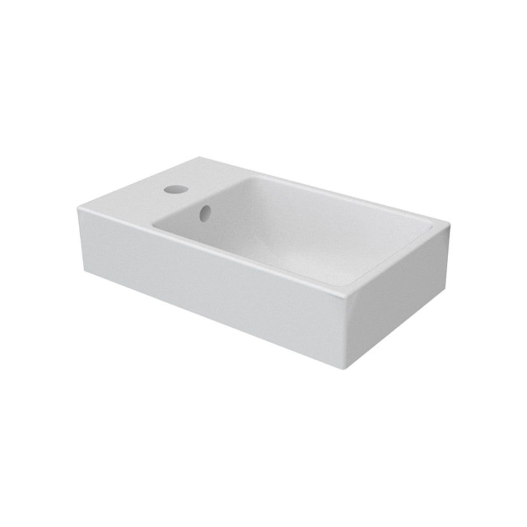 Lavabo a parete BathCore con installazione laterale sinistra 45x26 cm