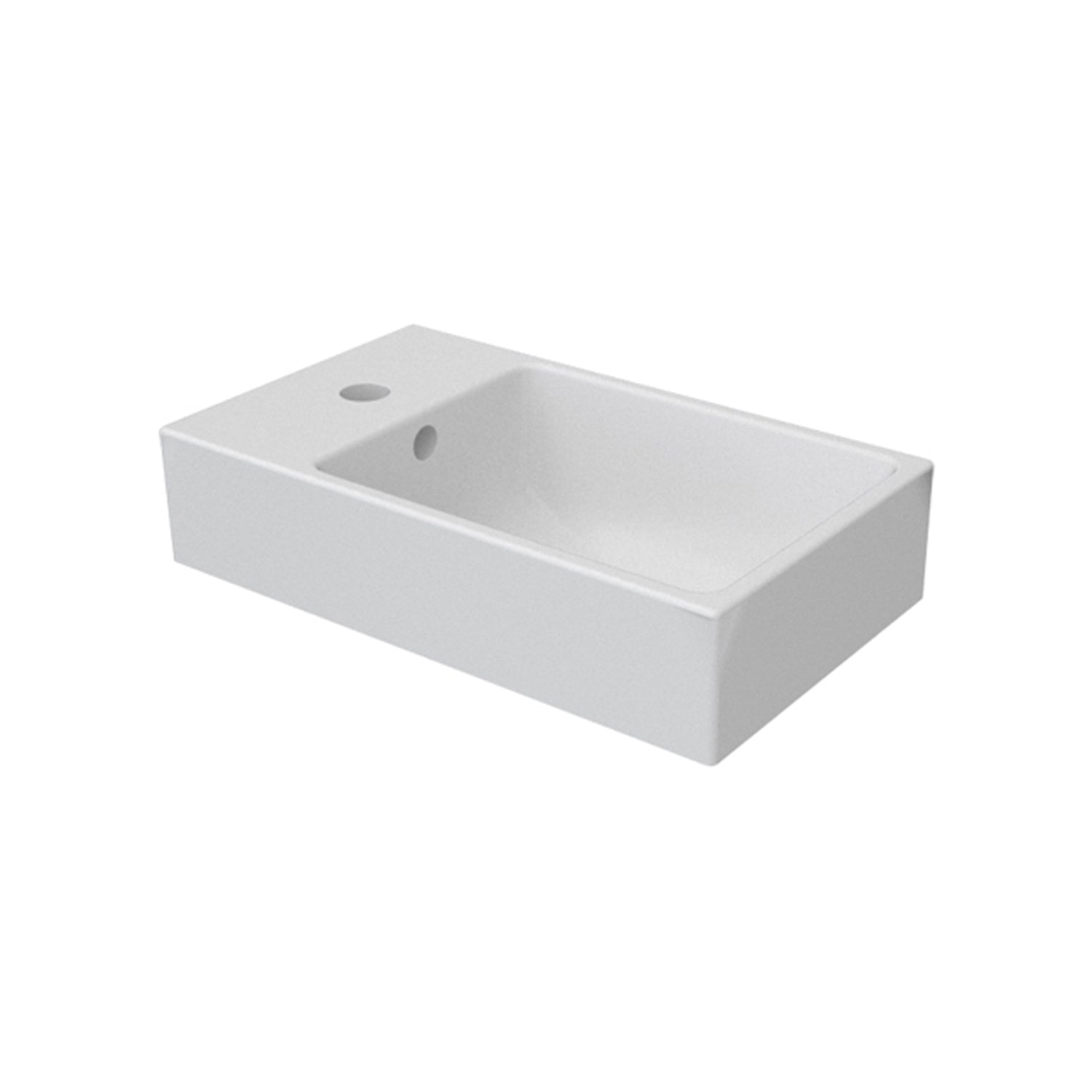 Lavabo a parete BathCore con installazione laterale sinistra 45x26 cm