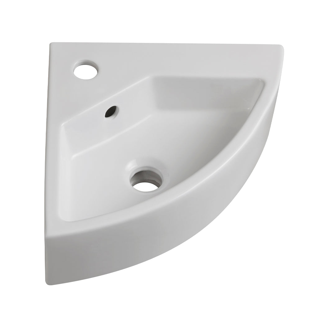 Lavabo ad angolo BathCore in ceramica - 50x32 cm