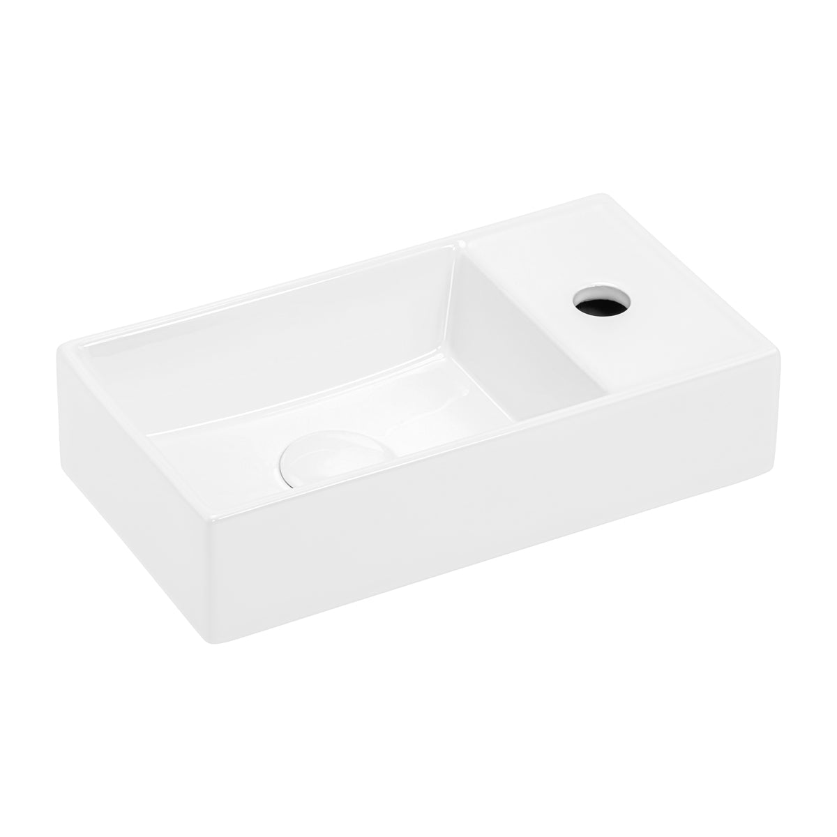 Lavabo da appoggio rettangolare BathCore senza troppo pieno - 40