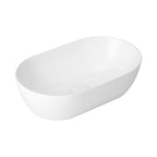 Lavabo da appoggio ovale alto BathCore senza troppo pieno - 50x30 cm