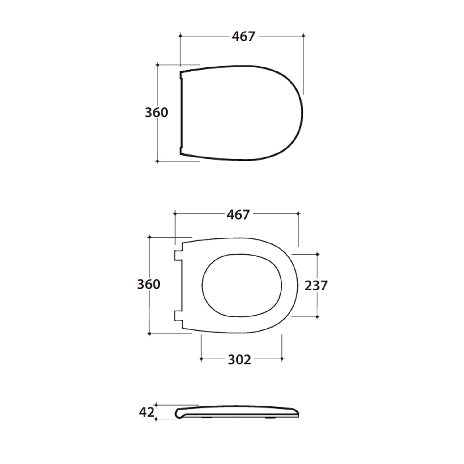Coprivaso GRACE in termoindurente soft close bianco