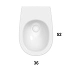 Sanitari Filoparete senza brida 52x36 modello Grace di Ceramica Globo con sedile incluso - Bianco Lucido