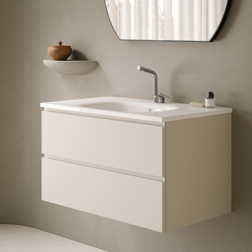 Lavabo sospeso o su base Boulevard 96x51x18 cm Ceramica Globo - Bianco lucido