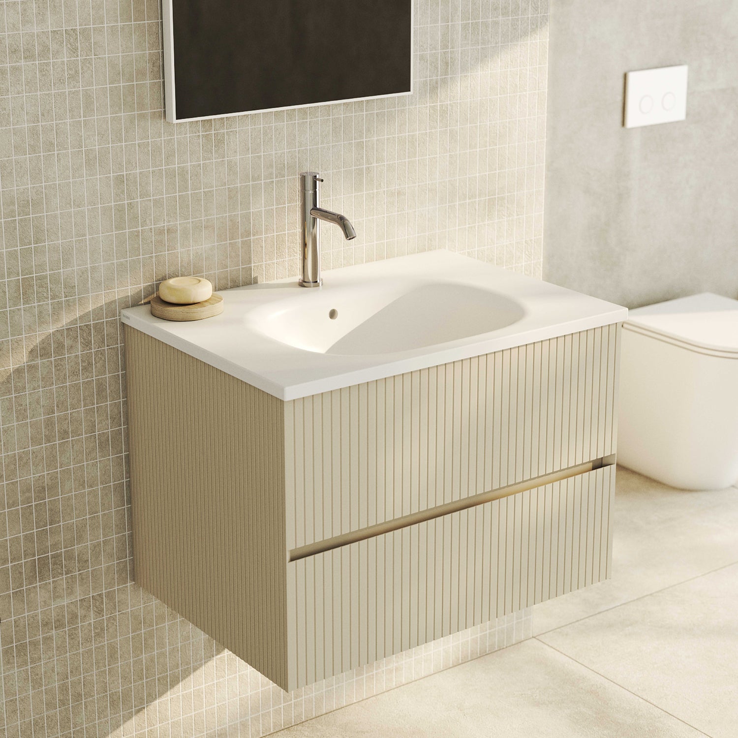 Lavabo sospeso o su base Boulevard 71x51x18 cm Ceramica Globo - Bianco lucido