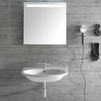 Lavabo Sospeso Ceramica Globo 4All 70x48 - Bianco lucido