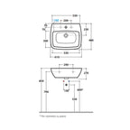 Lavabo sospeso Daily 61x48x27 cm Ceramica Globo - Bianco lucido