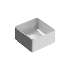 Lavabo quadrato da appoggio Bonsai 25x25x12 cm Ceramica Globo - Bianco lucido