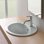 Lavabo a incasso Minori 56x48x20 cm Ceramica Globo - Bianco lucido