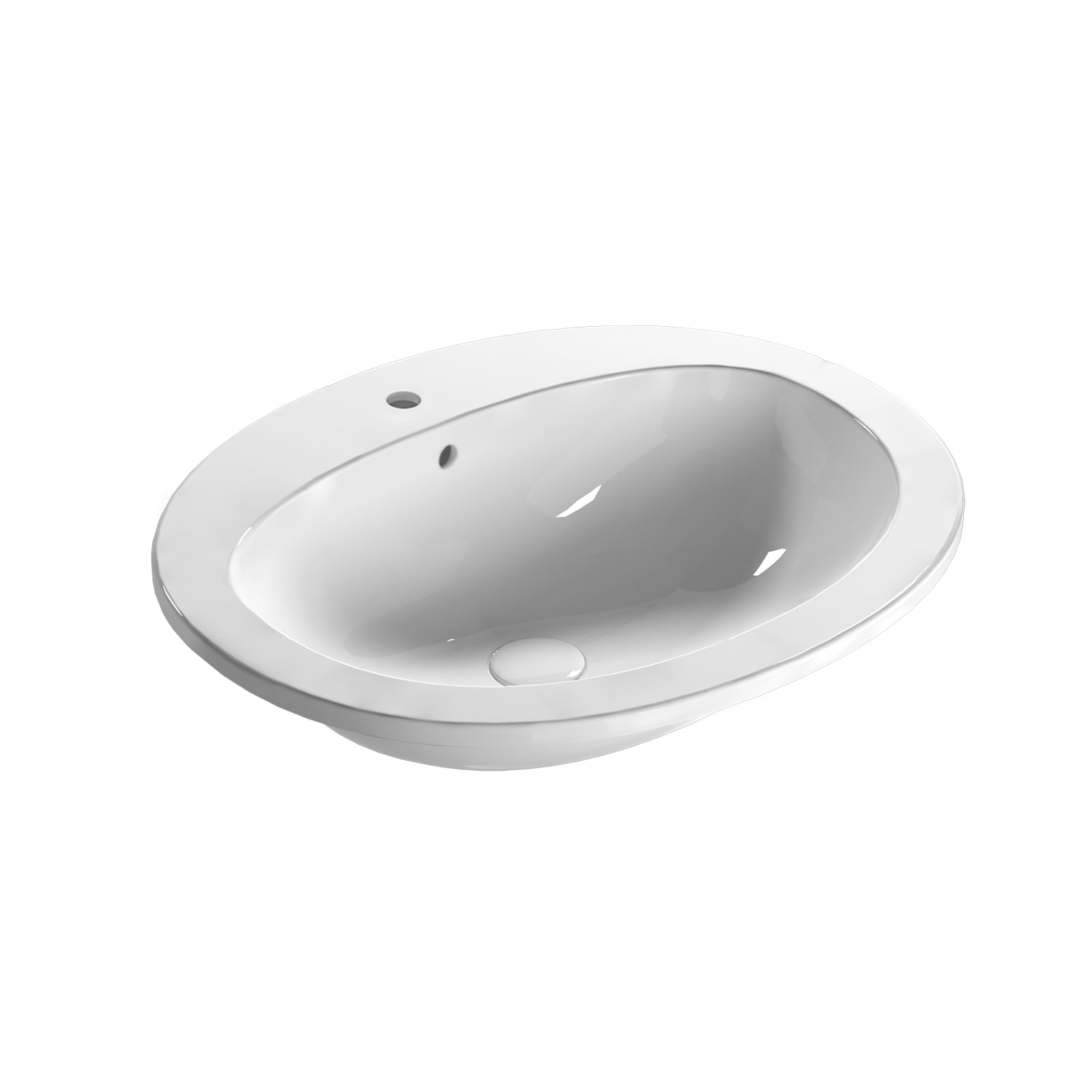 Lavabo a incasso Minori 56x48x20 cm Ceramica Globo - Bianco lucido