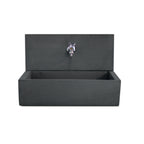 Acquaio da giardino con paraschizzi in cemento Antracite cm 70x35 cm modello Q-Desy XL