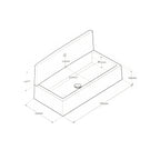 Acquaio da giardino con paraschizzi in cemento Antracite cm 70x35 cm modello Q-Desy XL