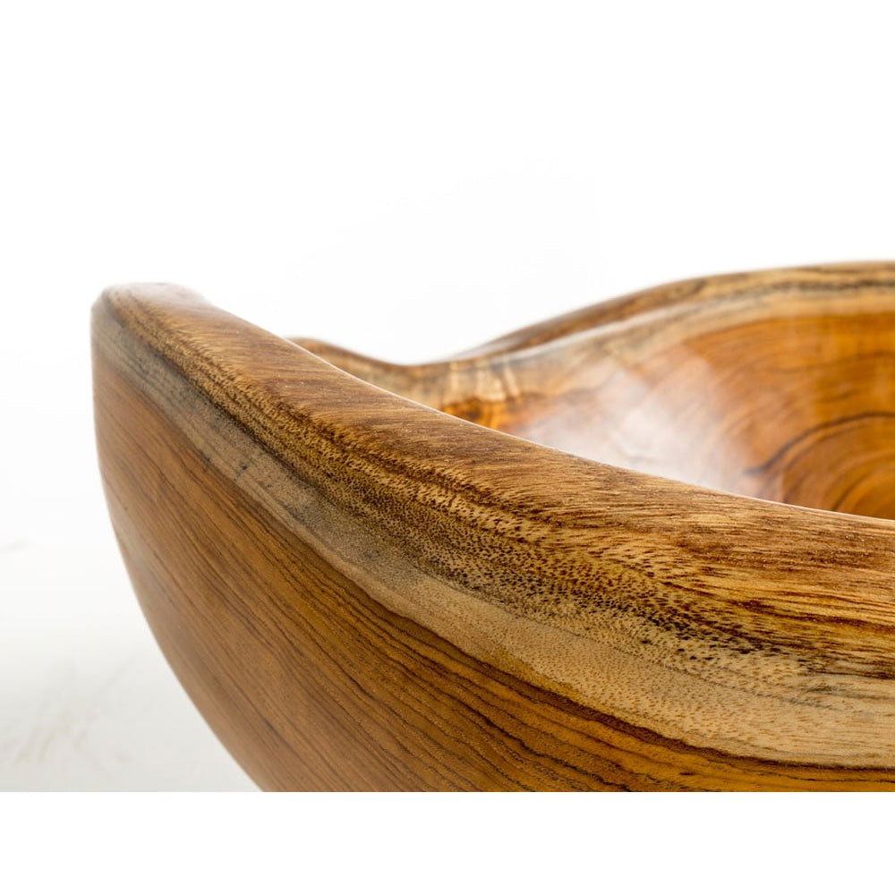 Lavandino da appoggio 'Sarong Basin' Ã˜ 35x18h cm by Cipi - radice di Teak