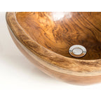 Lavandino da appoggio 'Sarong Basin' Ã˜ 35x18h cm by Cipi - radice di Teak