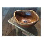 Lavandino da appoggio 'Sarong Basin' Ã˜ 35x18h cm by Cipi - radice di Teak