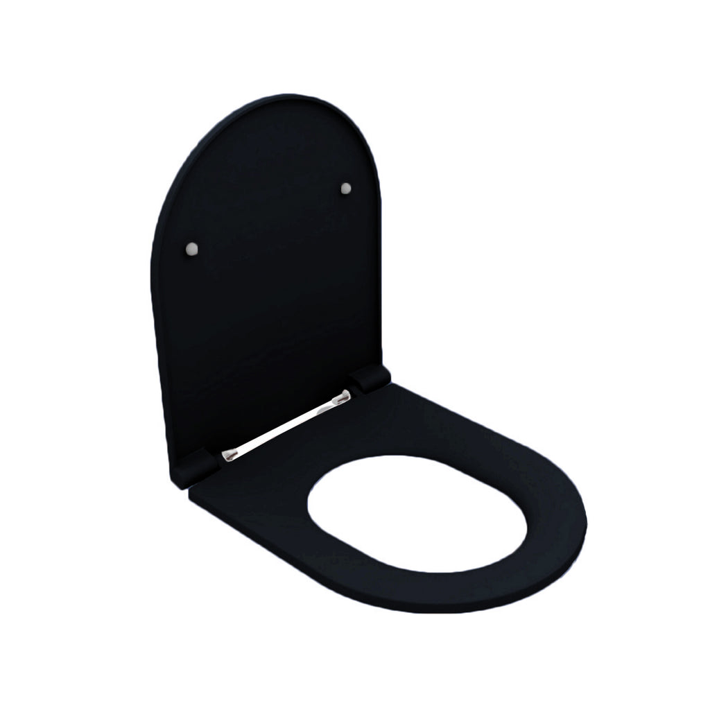 Copriwater Soft Close per vaso Filomuro BathCore serie Infinity color Nero Opaco