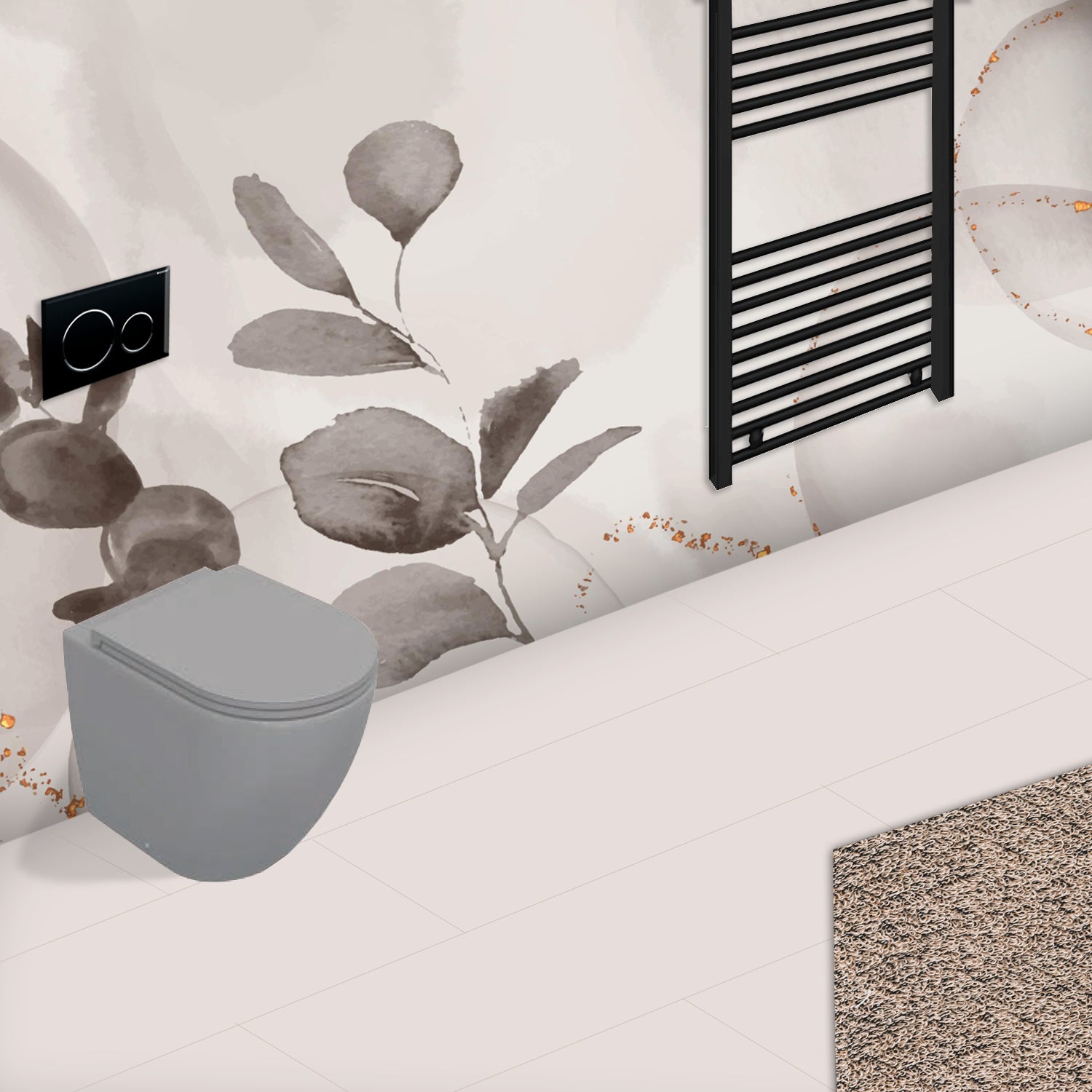 Vaso filomuro Rimless BathCore serie Infinity 52x36