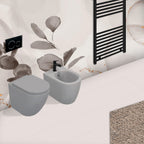 Sanitari Filomuro Rimless con copriwater Soft Close BathCore serie Infinity 53x36