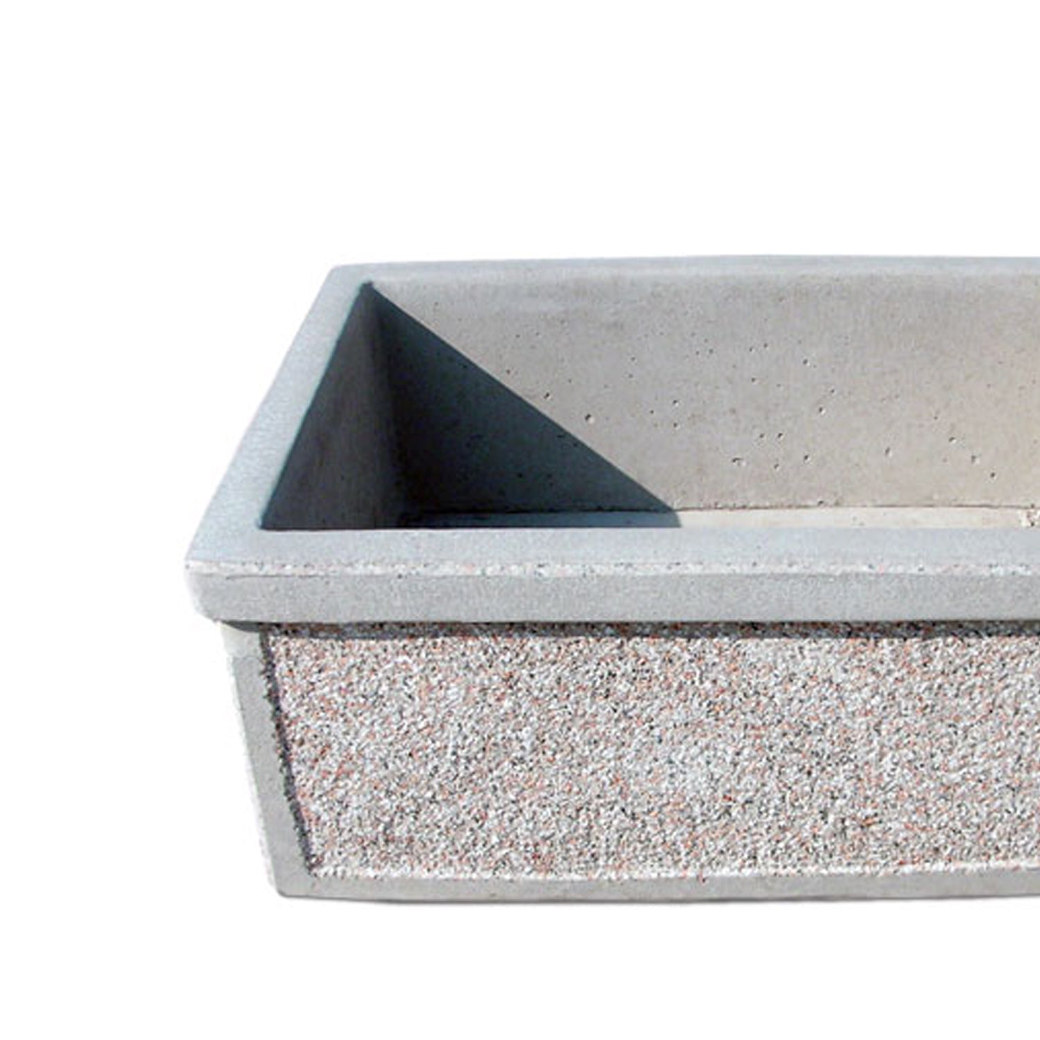 Lavello da esterno in cemento con finitura in martellinato cm 43x35x20h cm modello Idis