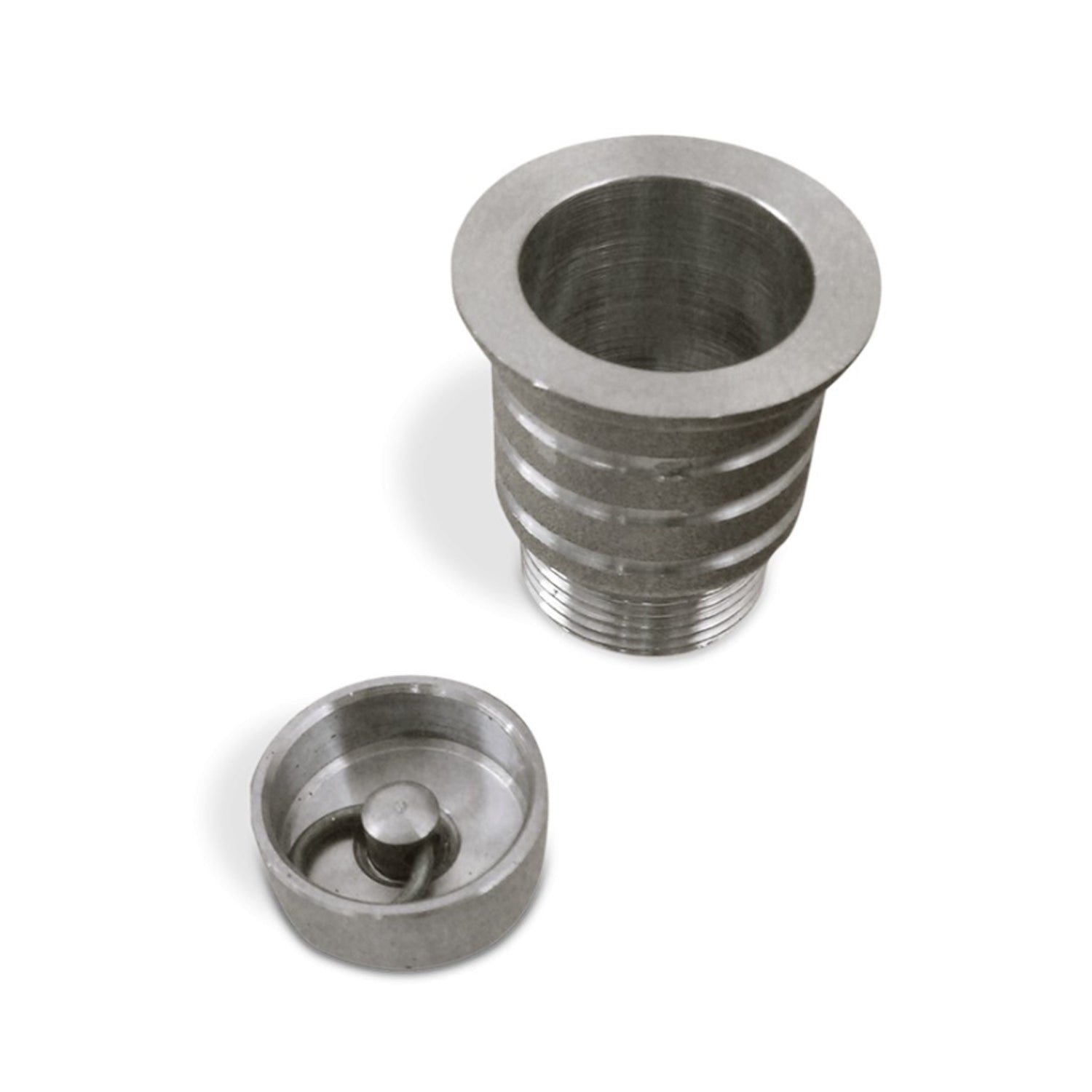 Piletta in ottone cromato con tappo in ottone 3/4"