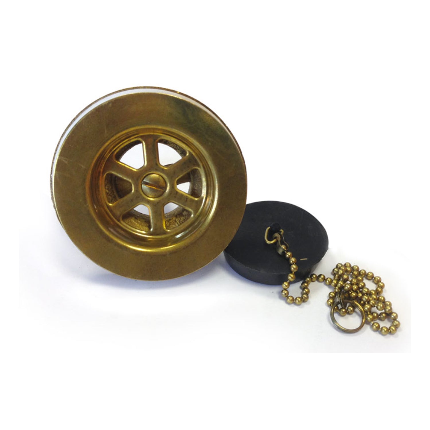 Piletta in ottone bronzato con tappo 1'' 1/4