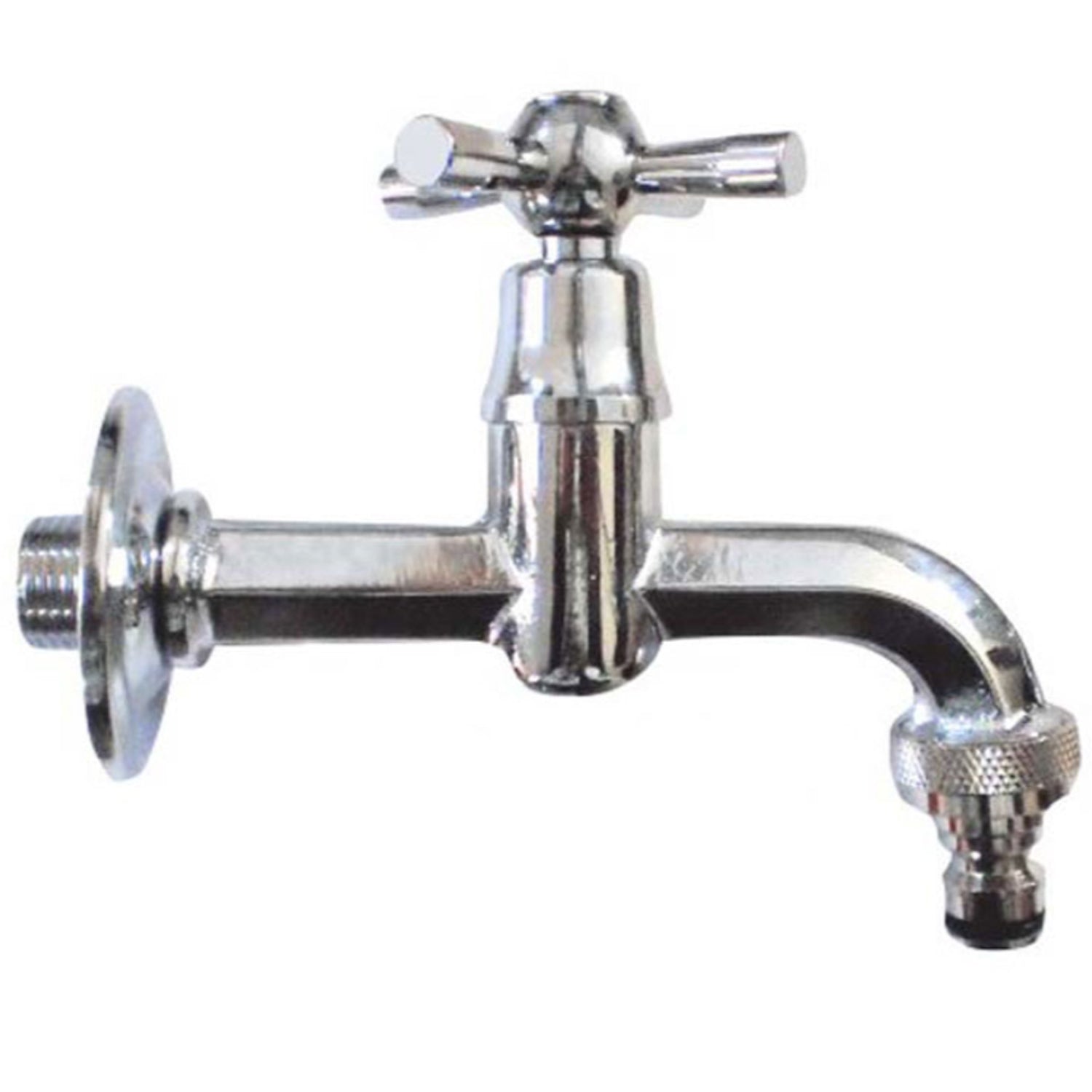 Rubinetto per fontana da giardino in ottone cromato attacco 1/2"