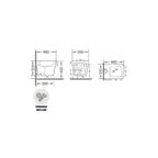 Bidet sospeso modello Tuono 49x35x32h cm - Bianco Lucido in ceramica