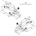 Vasca Bagno rettangolare Diamond in acrilico e Abs cm 170x70
