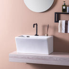 Lavabo in ceramica per installazione sospesa 60x35 con foro Rubinetto di Xilon modello Block
