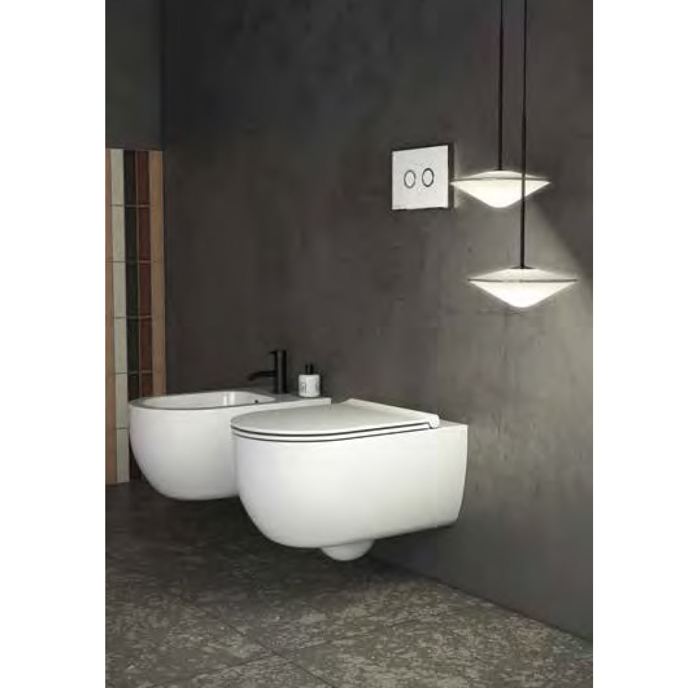 Sanitari sospesi senza brida 53 cm Ceramica Globo Mode Wc