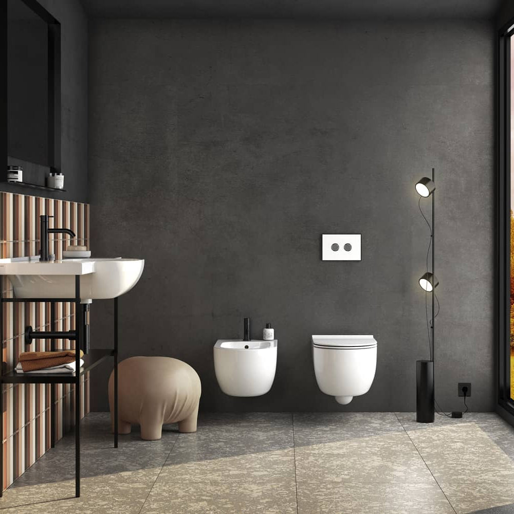 Sanitari sospesi senza brida 53 cm Ceramica Globo Mode Wc