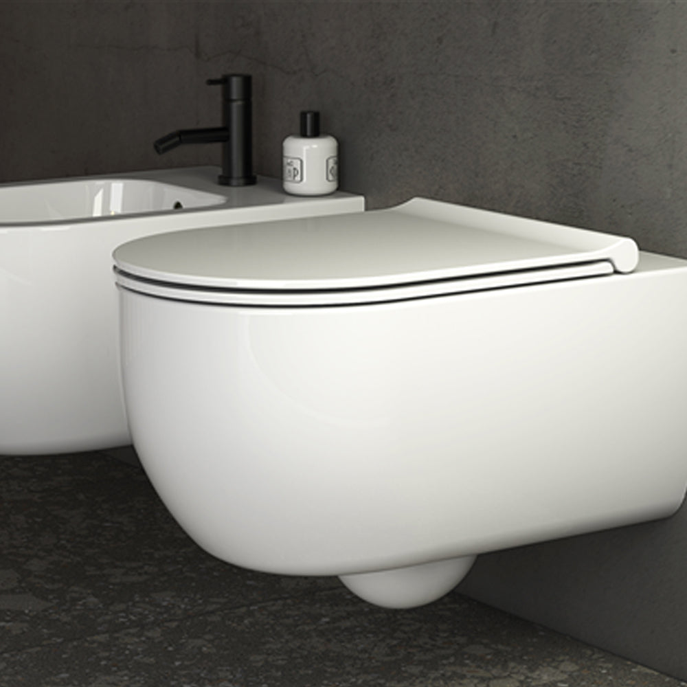 Sanitari sospesi senza brida 53 cm Ceramica Globo Mode Wc