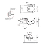 Sanitari sospesi senza brida 53 cm Ceramica Globo Mode Wc