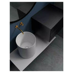 Lavandino da appoggio/sospeso cm Ã¸37x46h serie Core di Ceramica Galassia -  Bianco lucido