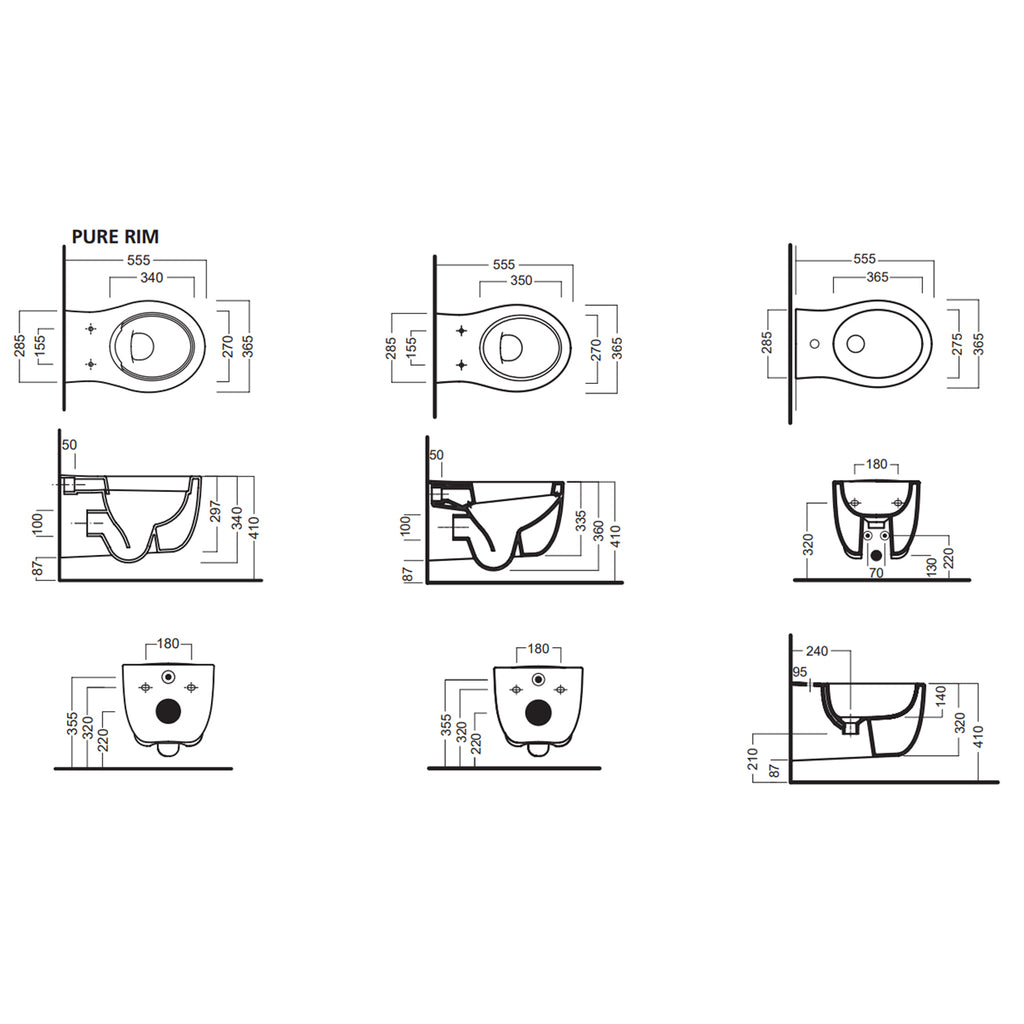 Bidet sospeso 55x36 cm collezione Le Fiabe di Hatria