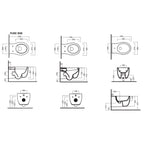 Bidet sospeso 55x36 cm collezione Le Fiabe di Hatria