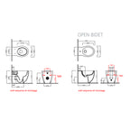 Sanitari filomuro 55x37 cm collezione Le Fiabe di Hatria con sedile soft close