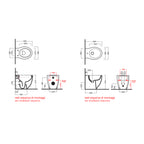 Sanitari filo muro da 50 cm  collezione Le Fiabe di Hatria con sedile soft-close